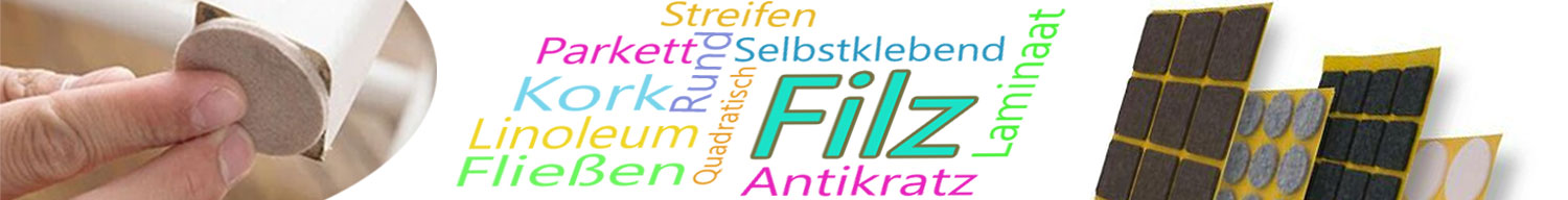 Filz in verschiedene Asufuehrungen, Abmessungen und Farben